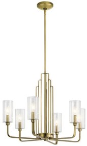 Πολυέλαιος Κρεμαστό Φωτιστικό 6xE14 Kimrose Quintiesse Elstead Lighting QN-KIMROSE6-BNB Ορείχαλκος