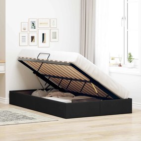 vidaXL Κρεβάτι Οθωμανικού Τύπου Μαύρο 120 x 200 cm ύφασμα