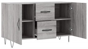 vidaXL Μπουφές Γκρι Sonoma 100 x 36 x 60 εκ. από Επεξεργασμένο Ξύλο