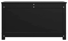 vidaXL Κουτί Αποθήκευσης Μαύρο 80x40x45,5 εκ από Μασίφ Ξύλο Πεύκου