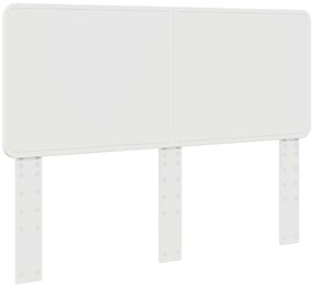 vidaXL Κεφαλάρι με κεφαλάρι Λαμπερό Λευκό 150 cm Επεξεργασμένο ξύλο