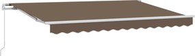 vidaXL Αναδιπλούμενη τέντα Taupe 500 x 350 εκ