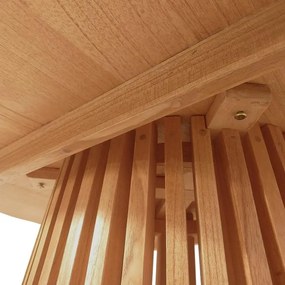 Τραπέζι Kenda mindi ξύλο σε φυσική απόχρωση Φ100x45εκ 100x100x45 εκ.