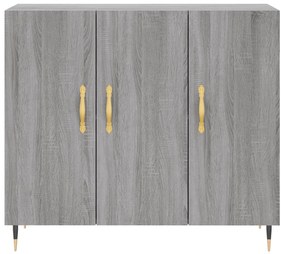 vidaXL Ντουλάπι Γκρι Sonoma 90 x 34 x 80 εκ. από Επεξεργασμένο Ξύλο
