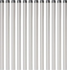 vidaXL Στύλος Περιφράξεων 12 pcs Ασημί 90 cm