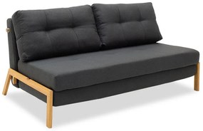 Καναπές 2θέσιος - κρεβάτι Fancy pakoworld με ύφασμα ανθρακί 150x92x77εκ - 024-000010