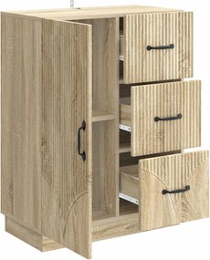 vidaXL Πλαϊνό γραφείο με συρτάρι Sonoma Δρυς 66 x 34,5 x 87 εκ.