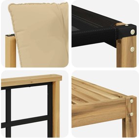 vidaXL Σειρά Καναπέ Εξωτερικού με μαξιλάρι 6 pcs Λευκό και Μπεζ