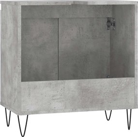 vidaXL Ντουλάπι Μπάνιου Γκρι Σκυροδεμ. 58 x 33 x 60 εκ. Επεξεργ. Ξύλο