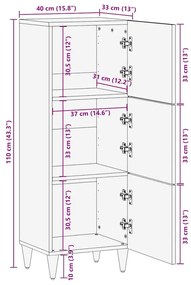 ΝΤΟΥΛΑΠΙ 40 X 33 X 110 ΕΚ. ΑΠΟ ΜΑΣΙΦ ΞΥΛΟ ΜΑΝΓΚΟ 4017821