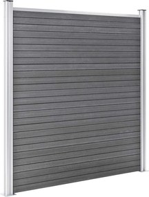 vidaXL Πάνελ Περίφραξης Γκρι 1564 x 186 εκ. από WPC