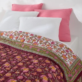 Κάλυμμα κρεβατιού από βαμβάκι καπιτονέ με block print, Manassi