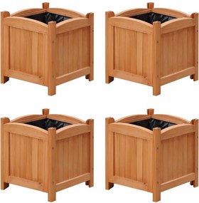 vidaXL Γλάστρες Υπερυψωμένες 4 τεμ. 30 x 30 x 30 εκ.