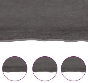 VidaXL Ράφι Τοίχου Σκούρο Καφέ 60x60x(2-4) εκ. Επεξ. Μασίφ Ξύλο Δρυός
