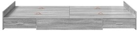 vidaXL Κρεβάτι με αποθηκευτικό χώρο Γκρι sonoma 120 x 200 cm