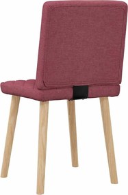 vidaXL Καρέκλες Τραπεζαρίας 2 τεμ. Μπορντό Υφασμάτινες