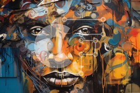 Intra Συλλεκτικό Ξύλινο Παζλ Plywood  4mm - Μοντέρνα γυναίκα με πολύχρωμο μακιγιάζ και αξεσουάρ Σε Ξύλινο Κουτί - Διαστάσεις Puzzle: 10x10 cm – 25 κομμάτια