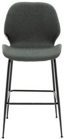 Σκαμπό bar Impel μεταλλικό μαύρο-ύφασμα ανθρακί 2αδα 48x61x103 εκ.