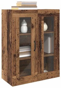 vidaXL Ντουλάπια Τοίχου 2 pcs Παλαιό ξύλο 69.5 x 34 x 90 εκ.