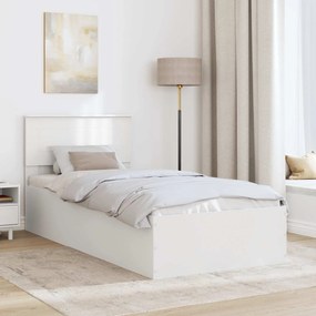 vidaXL Σκελετός Κρεβατιού Λευκό 100 x 200 cm Επεξεργασμένο ξύλο