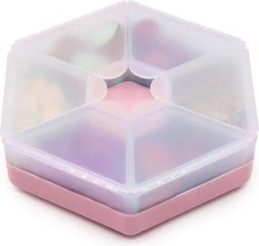 Φαγητοδοχείο Με Χωρίσματα Melii Hexagon Pink 23700