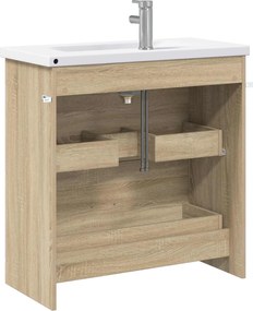 vidaXL Σετ Επίπλων Μπάνιου Sonoma Δρυς 81 x 40 x 84,5 εκ