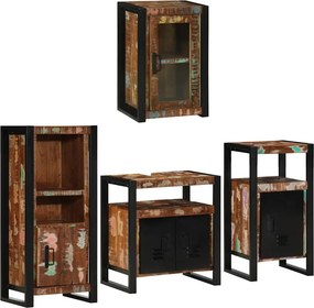 vidaXL Σετ Επίπλων Μπάνιου 4 τμχ. Πολύχρωμο 55 x 35 x 60 εκ.