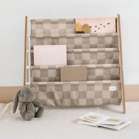 3Sprouts Βιβλιοθήκη από ανακυκλωμένο ύφασμα, Checkerboard beige