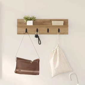 vidaXL Τοίχου Κρεμάστρα Artisan Oak 60 x 10,5 x 18 εκ