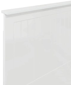 vidaXL Κεφαλάρι Λαμπερό Λευκό 75 cm Επεξεργασμένο ξύλο