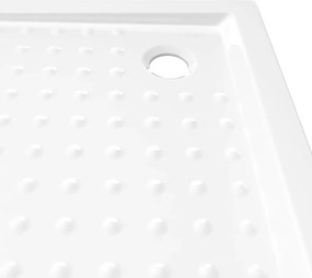 vidaXL Βάση Ντουζιέρας με Σχέδιο Τάπας Λευκή 80 x 80 x 4  εκ. από ABS