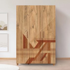 Τριφυλλη Ντουλαπα Πευκο Atlantic LEVA HEDERA FLOW 48x120x189