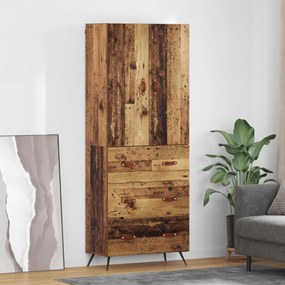 Highboard Παλιό Ξύλο 69,5 x 34 x 180 εκ. Επεξεργασμένο ξύλο