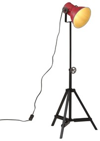 vidaXL Φωτιστικό Δαπέδου 25 W Αντικέ Κόκκινο 35x35x65/95 εκ. Ε27