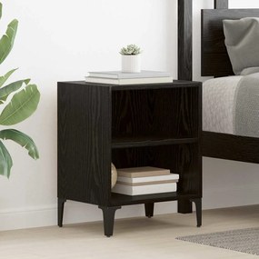 vidaXL Κομοδίνα 2 τεμαχίων Μαύρης Δρυς 40x30x50 εκ. Ξυλείας