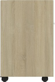 vidaXL Βοηθητ. Ντουλάπι με Τροχούς Sonoma Δρύς 33x38x60 εκ Επεξ. Ξύλο