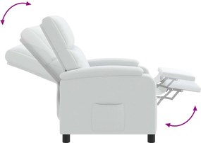 vidaXL Κάθισμα μασάζ Λευκό Ύφασμα
