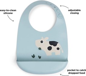 Σαλιάρα Από Σιλικόνη Dotti Blue Done By Deer