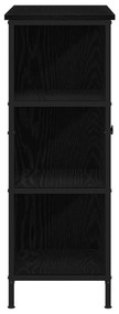 vidaXL Μπουφές Μαύρος Δρυς 70x30x80 εκ Επεξεργασμένο Ξύλο