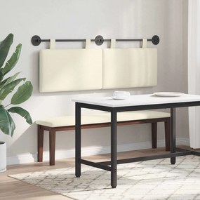 vidaXL Κρεμαστό Κεφαλάρι Κρεμ Υφασμάτινο Κορντουρά