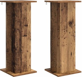 vidaXL Βάση φυτών 2 τμχ. Παλαιωμένο ξύλο 30,5 x 30 x 80,5 εκ