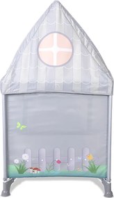 BABY COT SWEET HOME 2 LAYERS WITH ROOF GREY