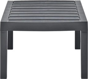 vidaXL Τραπεζάκι Κήπου Ανθρακί 78 x 55 x 38 εκ. Πλαστικό