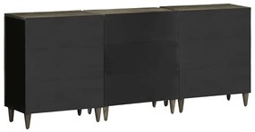 vidaXL 3 τεμαχίων Sideboards ανοιχτό γκρι μασίφ ξύλο Mango