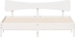 vidaXL Σκελετός Κρεβ. Χωρίς Στρώμα Λευκό 180x200 εκ Μασίφ Πεύκο