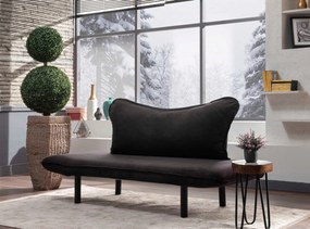 Διθέσιος Καναπές Κρεβάτι Μαύρο SAZOL 70x150x75