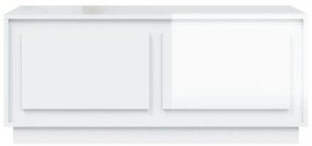 vidaXL Τραπεζάκι Σαλονιού Γυαλ. Λευκό 102x50x44 εκ. Επεξεργ. Ξύλο