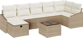 vidaXL Σετ Καναπέ με μαξιλάρι 7 pcs συνθετικό ρατάν