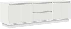 vidaXL Ντουλάπι Τηλεόρασης με LED Λευκό 160,5x41x50 εκ.