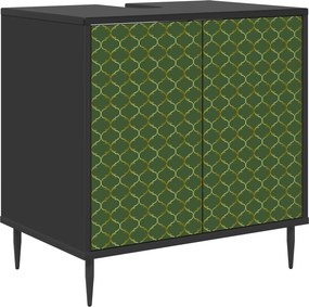 vidaXL Ντουλάπι Μπάνιου GELEEN Μαύρη Δρυς 60 x 40 x 61 εκ